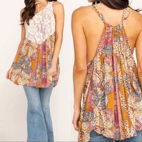 Free People Tops - FP Count Me In Trapeze Floral Tunic
